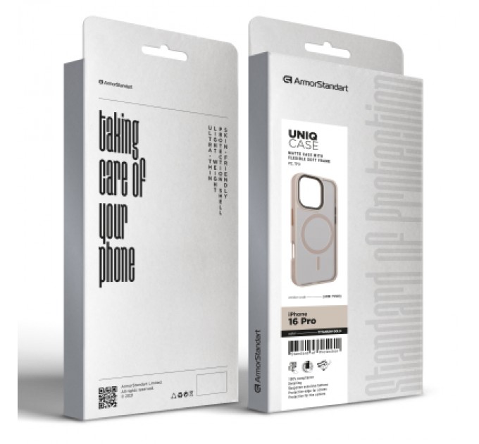 Armorstandart Чохол до мобільного телефона Armorstandart Uniq MagSafe Apple iPhone 16 Pro Titanium Gold (ARM79508)