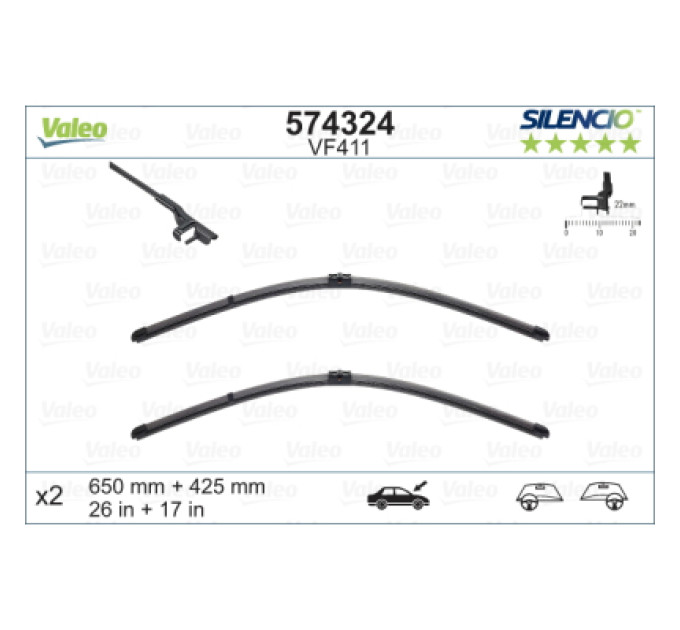 Valeo Щітка склоочисника Valeo 574324