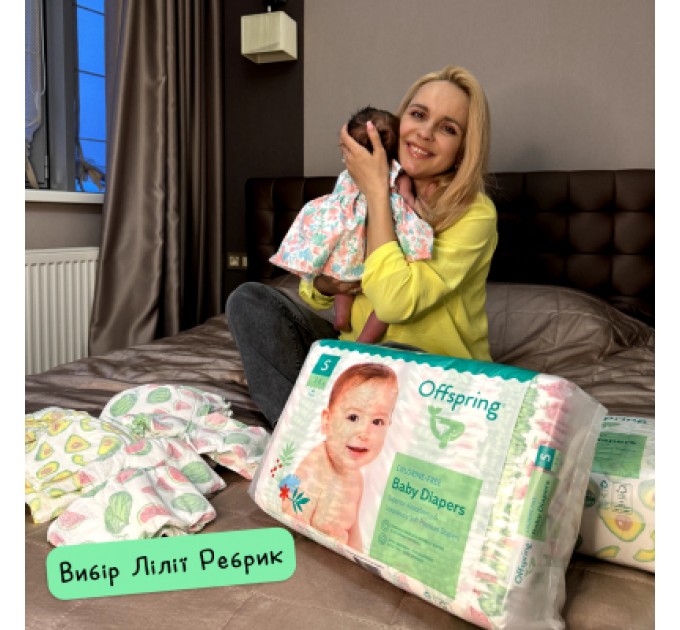 Offspring Підгузки Offspring Hairykiwi розмір S 3-6 кг 48 шт (DP-OI-FAT-S48P-HKW)