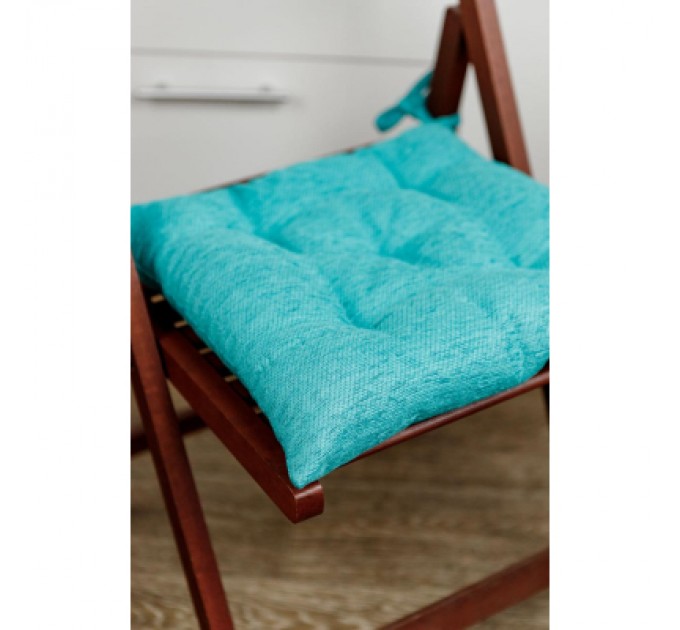 Прованс Подушка на стілець Прованс CHENILLA Бірюзова 40х40 (034857)