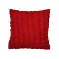 Прованс Подушка Прованс в'язана декоративна Коси червона 33х33 см (027419)