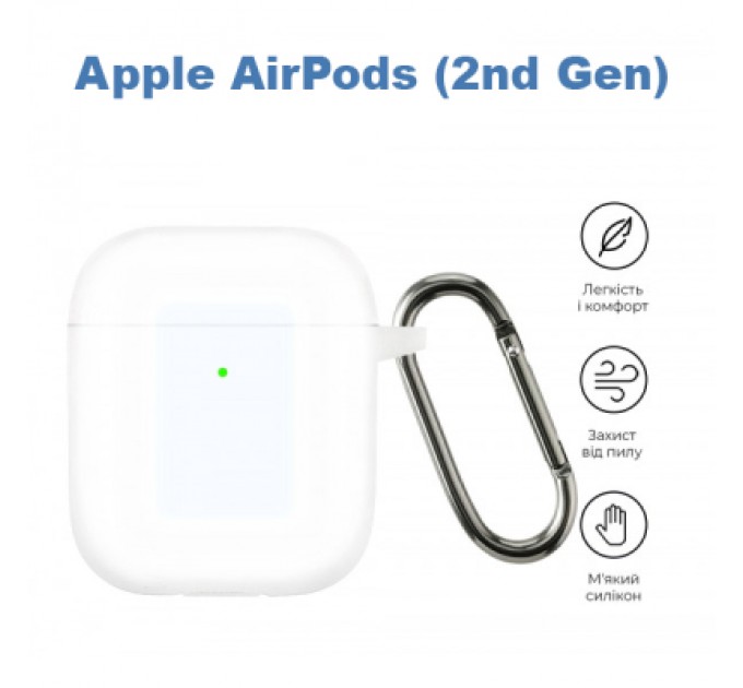BeCover Чохол для навушників BeCover Silicon для Apple AirPods (2nd Gen) Transparancy (710198)