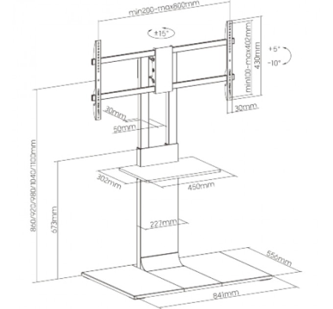 OfficePro Стійка презентаційна OfficePro TVS605