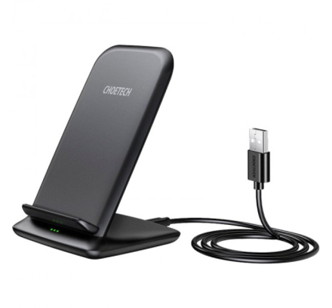 Choetech Зарядний пристрій Choetech 15W Fast Wireless Charging Stand 2coils black (T555-F-BK)