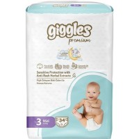Підгузки Giggles Premium 3 Midi 4-9 кг 34 шт (8680131206896)