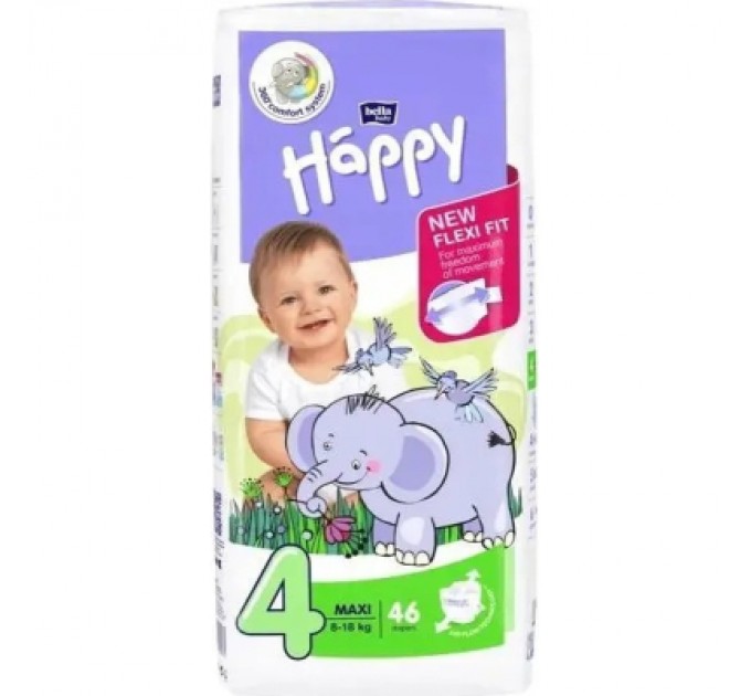 Bella Підгузки Bella Happy 4 Maxi 8-18 кг 46 шт (5900516602871)