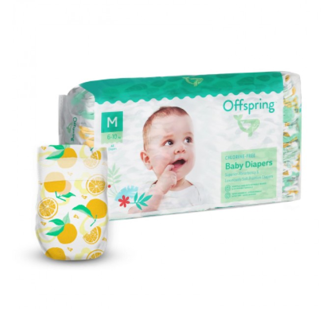 Offspring Підгузки Offspring Tangy Orange Розмір M 6-10 кг 42 шт (DP-OI-FAT-M42P-TGYORN)