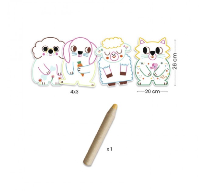 Djeco Набір для творчості Djeco Малювання Свійські тварини (DJ00061)