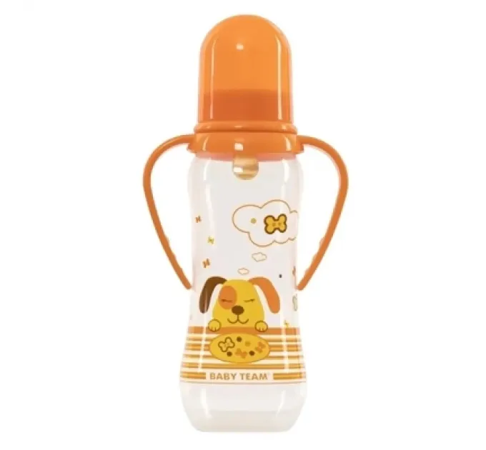 Baby Team Пляшечка для годування Baby Team З латексною соскою 250 мл (4824428013116)