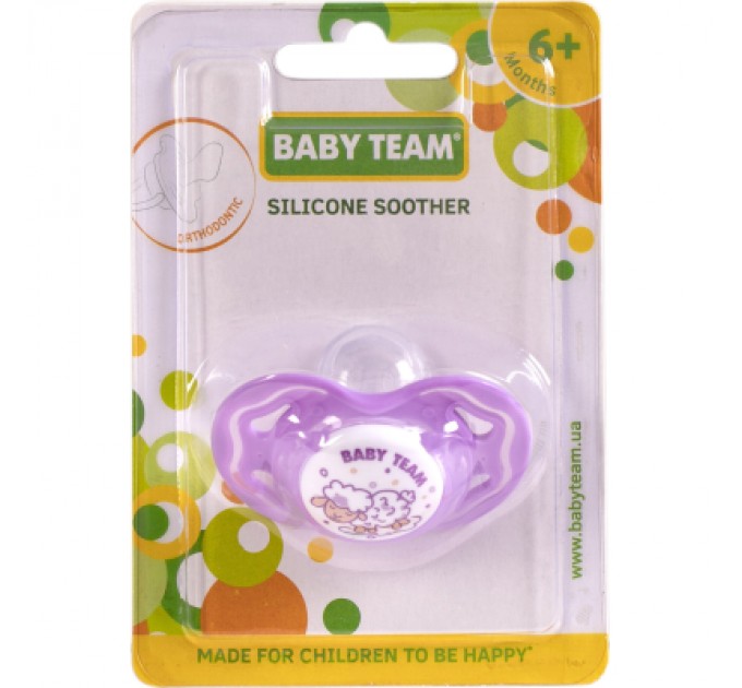 Baby Team Пустушка Baby Team Силіконова ортодонтична від 6 місяців (4824428030113)