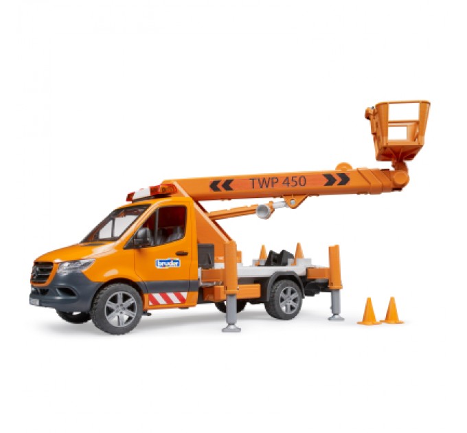 Bruder Спецтехніка Bruder MB Sprinter сервісної служби з телескопічною люлькою (02679)