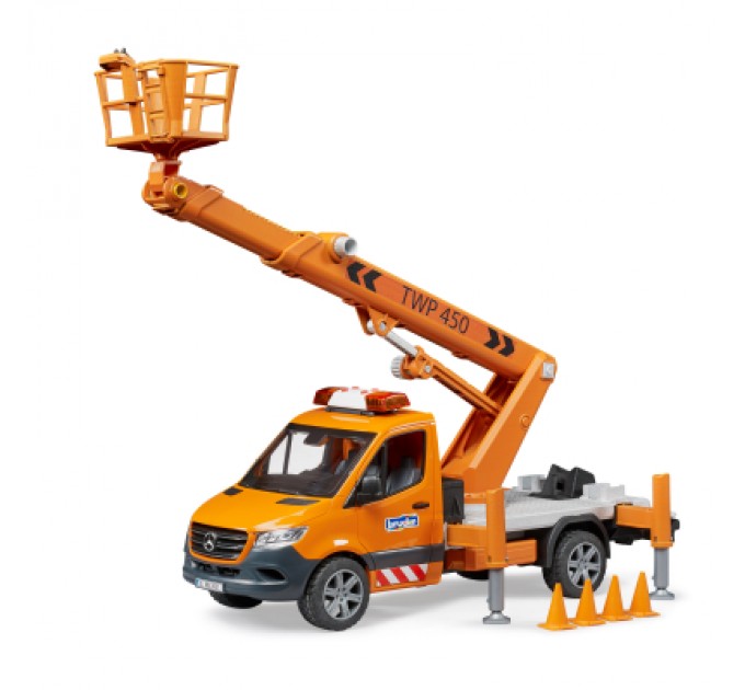 Bruder Спецтехніка Bruder MB Sprinter сервісної служби з телескопічною люлькою (02679)