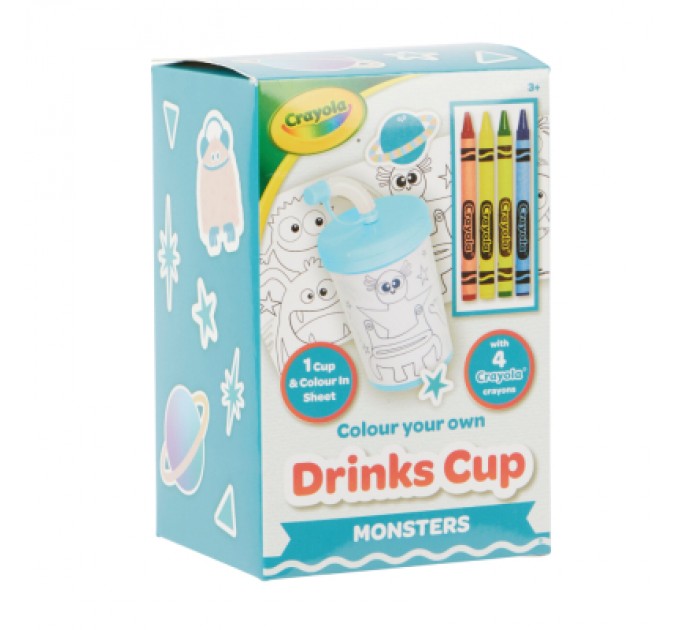 Crayola Набір для творчості Crayola Стаканчик-розмальовка Монстри З олівцями (15765-A)