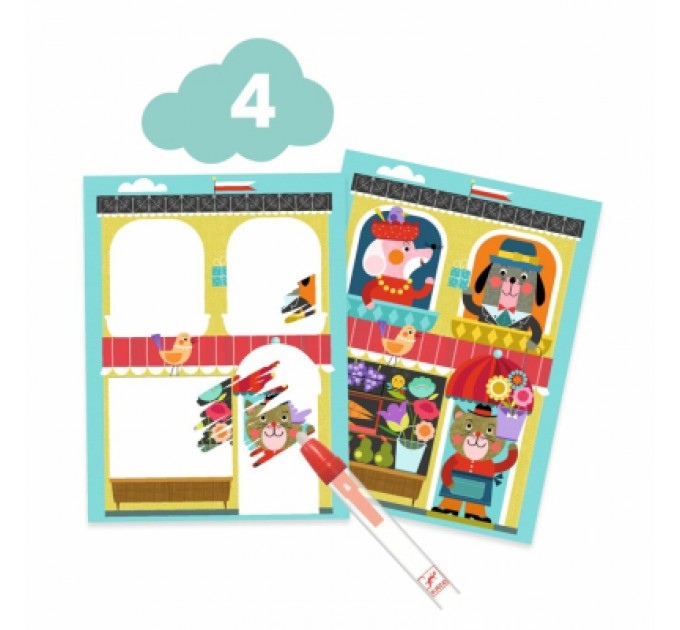 Djeco Набір для творчості Djeco Котик та його друзі (DJ09292)