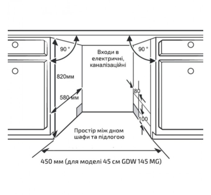 Grunhelm Посудомийна машина Grunhelm GDW 145 MG (GDW145 MG)