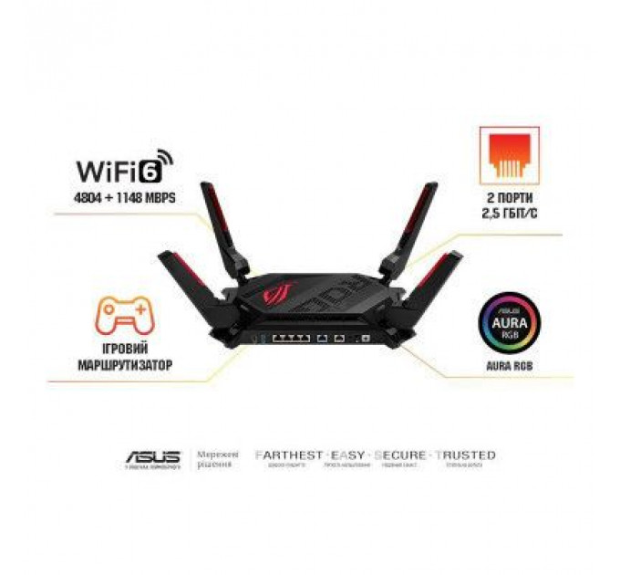 Маршрутизатор ASUS GT-AX6000 (90IG0780-MU9B00)