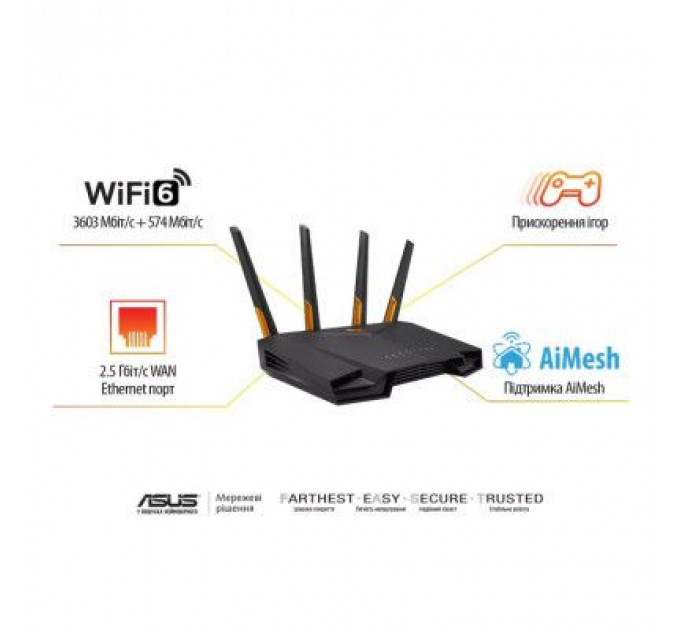 Маршрутизатор ASUS TUF-AX4200 (90IG07Q0-MU9100)