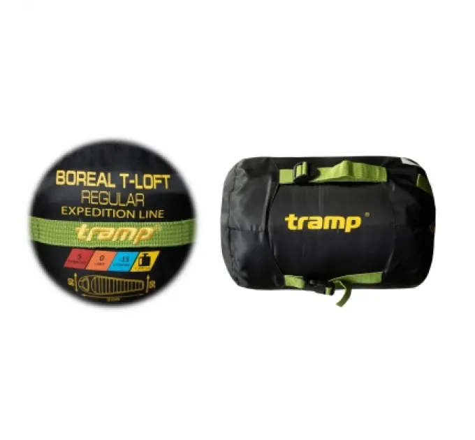 Tramp Спальний мішок Tramp Boreal Regular кокон правий green/grey 200/80-50 (UTRS-095R-R)
