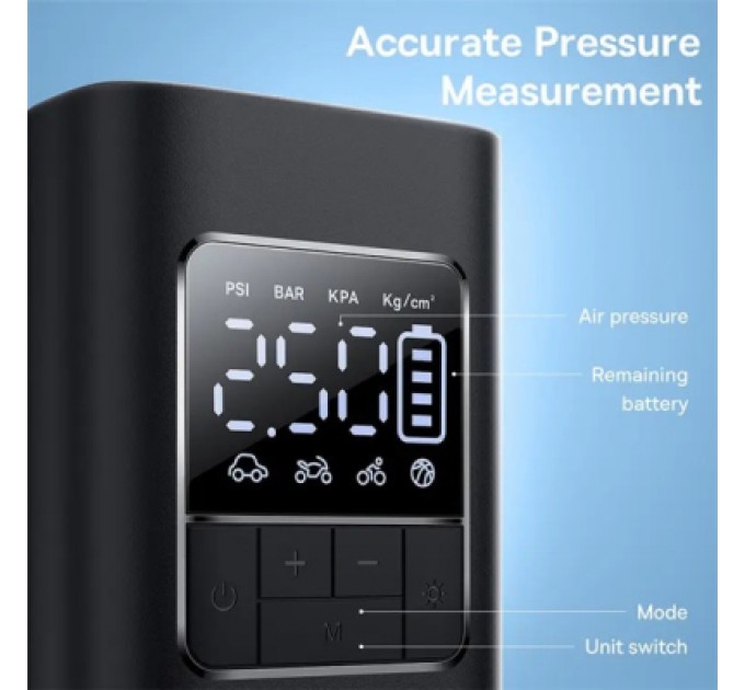 Baseus Автомобільний компресор Baseus Super Mini Pro Black (C1115930011100)