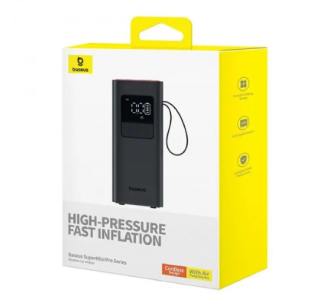 Baseus Автомобільний компресор Baseus Super Mini Pro Black (C1115930011100)