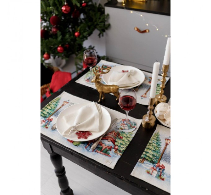 Прованс Серветка на стіл Прованс гобеленова Різдвяне багаття 30х50 см (036427)