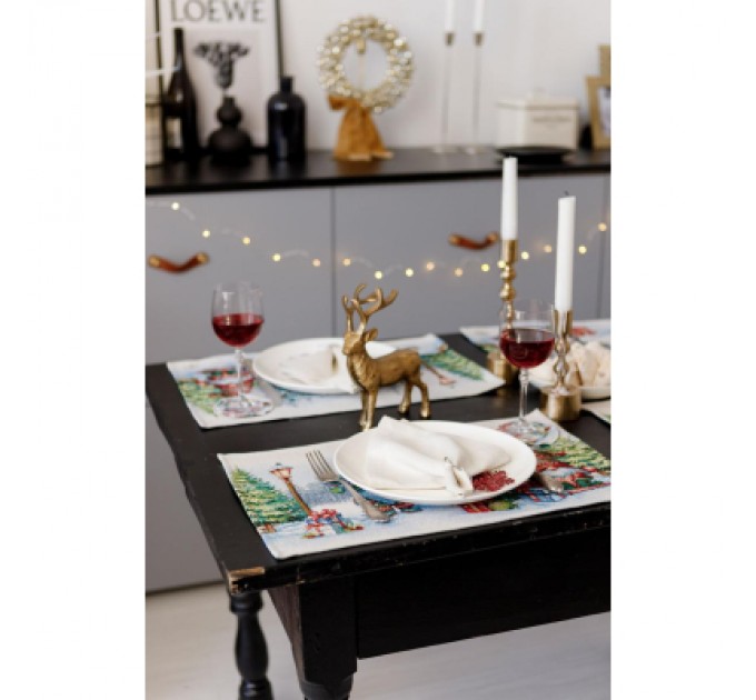 Прованс Серветка на стіл Прованс гобеленова Різдвяне багаття 30х50 см (036427)