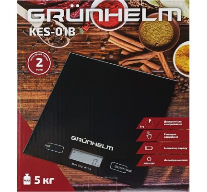 Grunhelm Ваги кухонні Grunhelm KES-01B