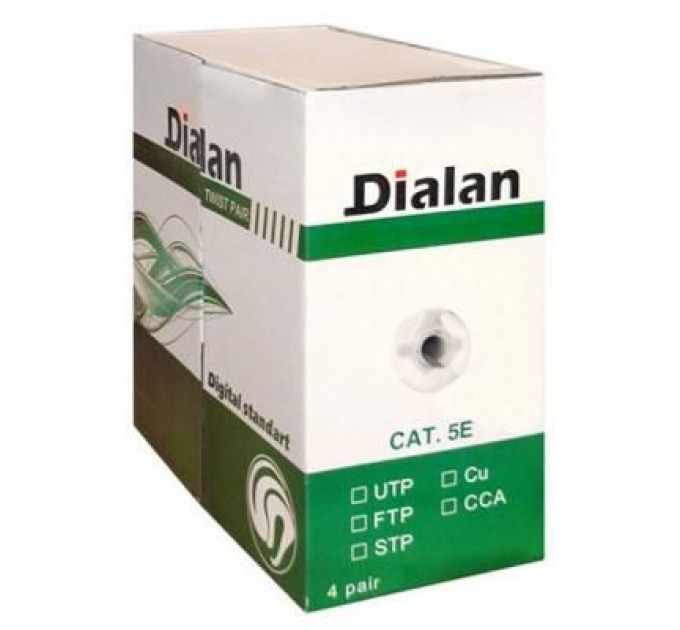 Кабель мережевий Dialan FTP 305м КПВЭ 4*2*0,50 [СU] cat.5e (10554)