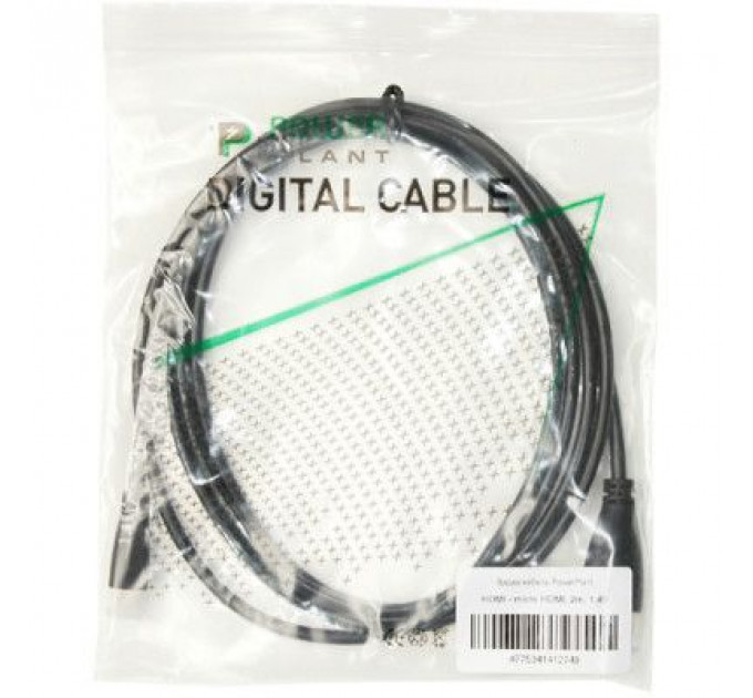Кабель мультимедійний HDMI A to HDMI D (micro), 2.0m PowerPlant (KD00AS1274)