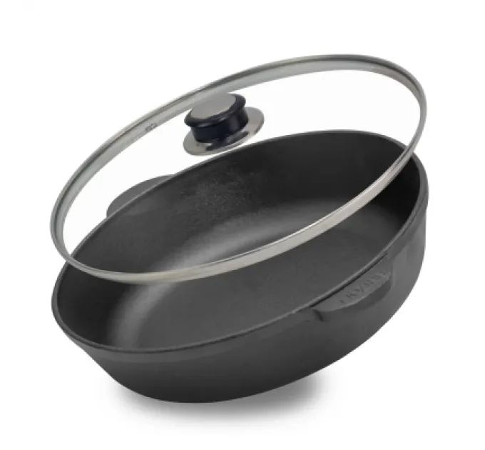 Brizoll Сковорода Brizoll Monolith чавунна зі скляною кришкою 260х60 мм (M2660U-6)