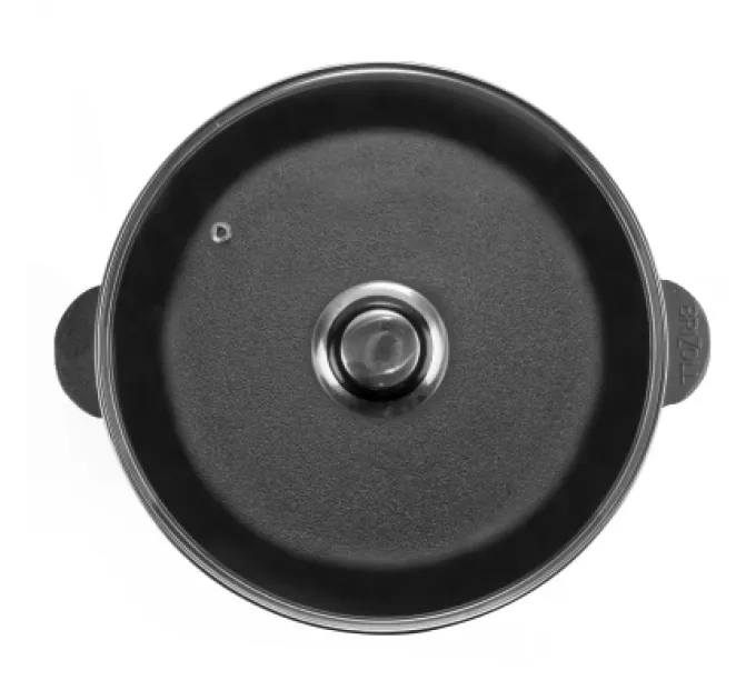 Brizoll Сковорода Brizoll Monolith чавунна зі скляною кришкою 260х60 мм (M2660U-6)