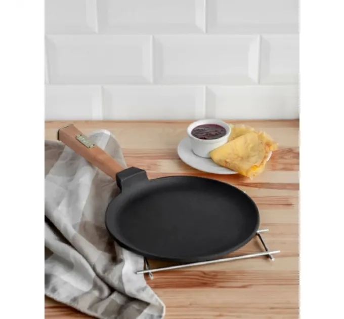 Brizoll Сковорода Brizoll Optima чавунна з ручкою для млинців 240х15 мм (O2415-P)