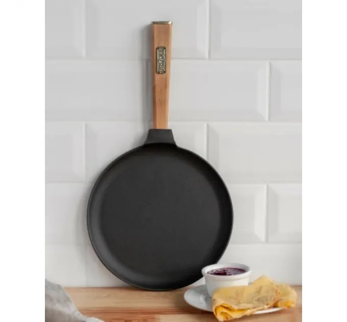 Brizoll Сковорода Brizoll Optima чавунна з ручкою для млинців 240х15 мм (O2415-P)