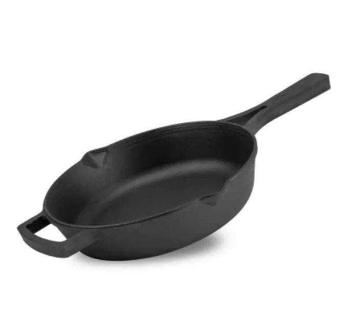 Brizoll Сковорода Brizoll Monolith чавунна з литою ручкою та скляною кришкою 260х60 мм (M2660P-6)