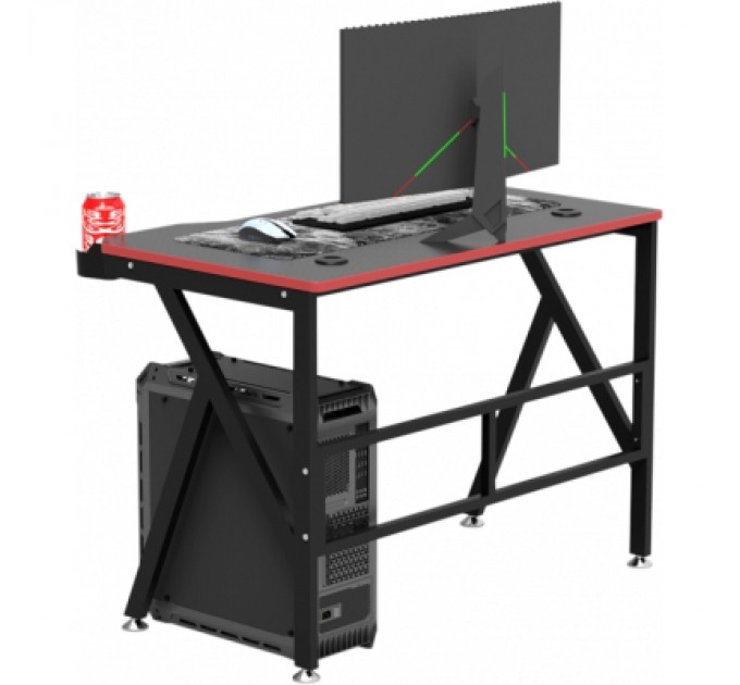 GT Racer Комп'ютерний стіл GT Racer T-1218 Black (T-1218 (120x60x73) Black)