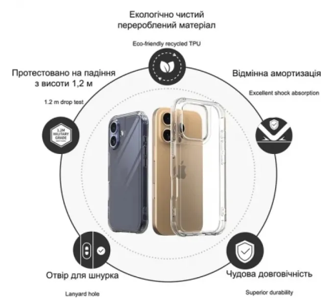 Drobak Чохол до мобільного телефона Drobak Acrylic Case with Airbag для Apple iPhone 15 (949405)