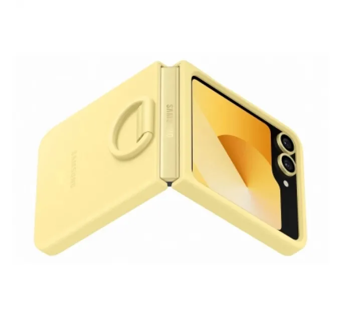 Samsung Чохол до мобільного телефона Samsung Silicone Cover with Ring Samsung Galaxy Flip 6 Yellow (EF-PF741TYEGUA)