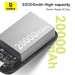 Baseus Батарея універсальна Baseus QPow2 20000mAh 30W, with 2*Type-C Cable, Black (P10055009113-00)