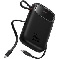 Батарея універсальна Baseus QPow2 20000mAh 30W, with 2*Type-C Cable, Black (P10055009113-00)