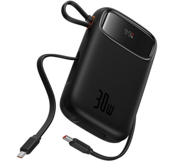 Baseus Батарея універсальна Baseus QPow2 20000mAh 30W, with 2*Type-C Cable, Black (P10055009113-00)