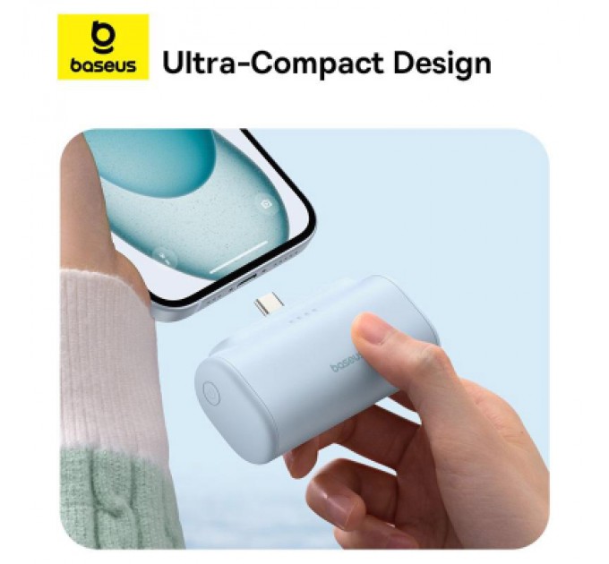 Baseus Батарея універсальна Baseus Compact 4900mAh 20W Lightning, White (PPWC05I) (P10068304212-00)