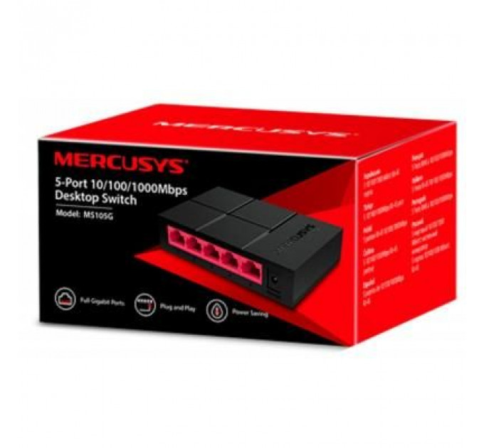 Комутатор мережевий Mercusys MS105G