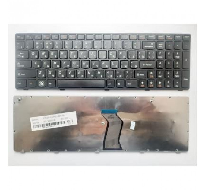 Клавіатура ноутбука Lenovo IdeaPad G570/G770/Z560 Series черная с черной рамкой RU (A43392)