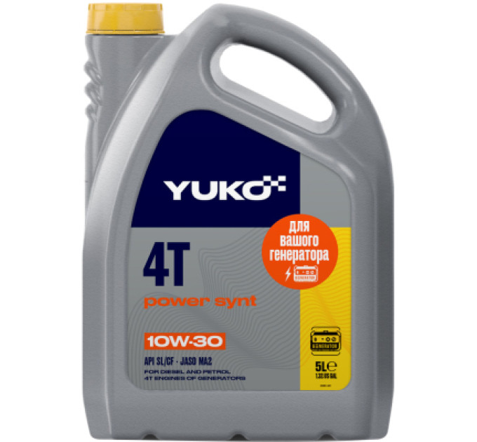 Yuko Моторна олива Yuko POWER SYNT 4T 10W-30 5л (4823110402689)