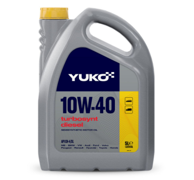 Yuko Моторна олива Yuko TURBOSYNT DIESEL 10W-40 5л (4820070242058)