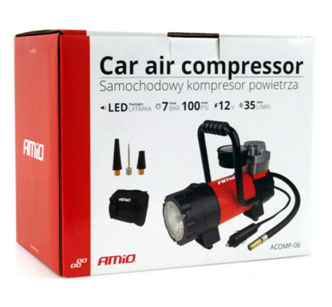 AMiO Автомобільний компресор AMiO HQ LED ACOMP-06 (02180)