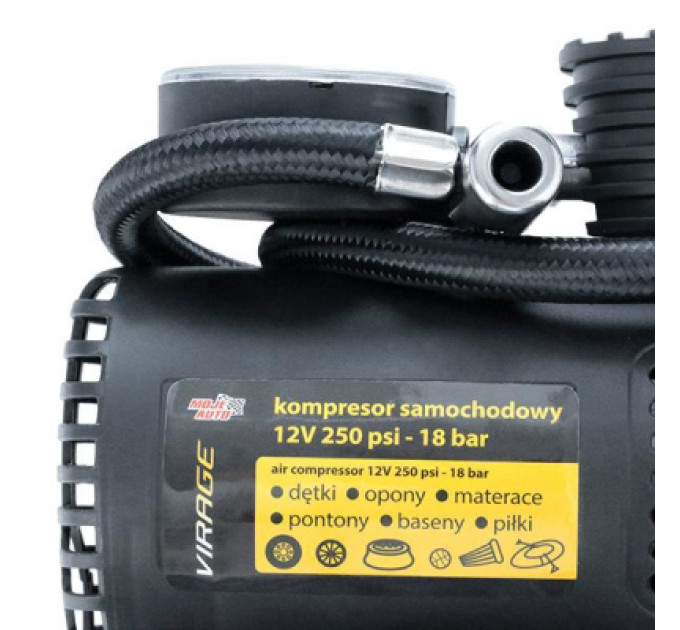 VIRAGE Автомобільний компресор VIRAGE 12V 250 Psi 18 Атм (93-015)