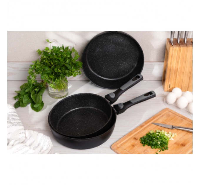 Ardesto Сковорода Ardesto Gemini Bari, 24см, алюміній, чорний (AR1224B)