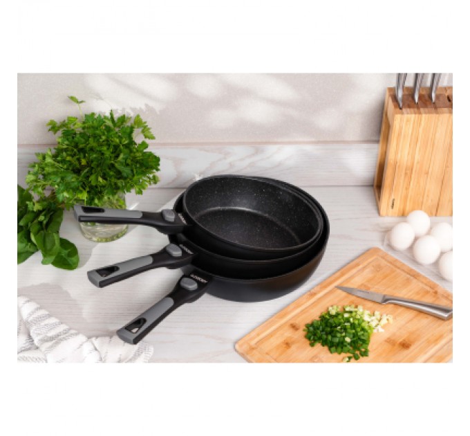 Ardesto Сковорода Ardesto Gemini Bari, 24см, алюміній, чорний (AR1224B)