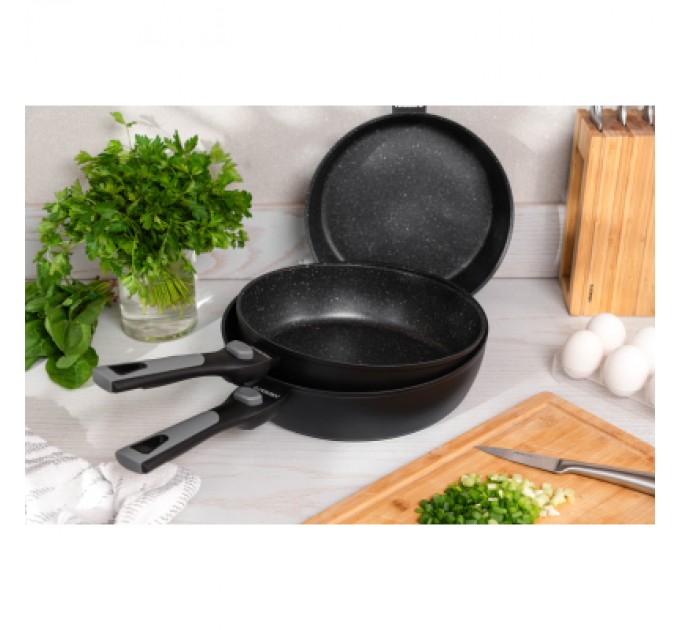 Ardesto Сковорода Ardesto Gemini Bari, 24см, алюміній, чорний (AR1224B)